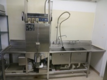 Enery Mizer dish washer w/sinks, racks, & disposal