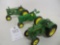 3 John Deere's, A, H & GP tractors