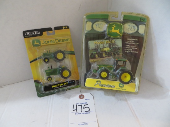 John Deere 2 pack Tractor Set and Premiere John Deere Model 8410 Tractor 1/