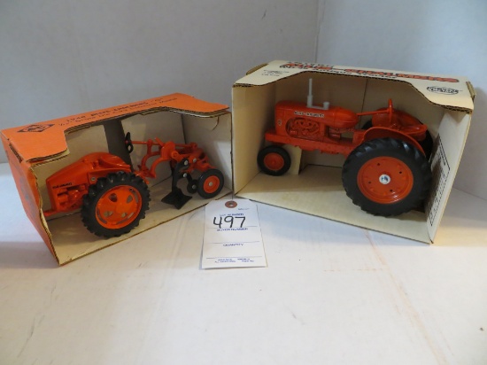 Ertl Allis-Chalmers WD-45 Antique Tractor and Allis Chalmers 1948 "G" Model