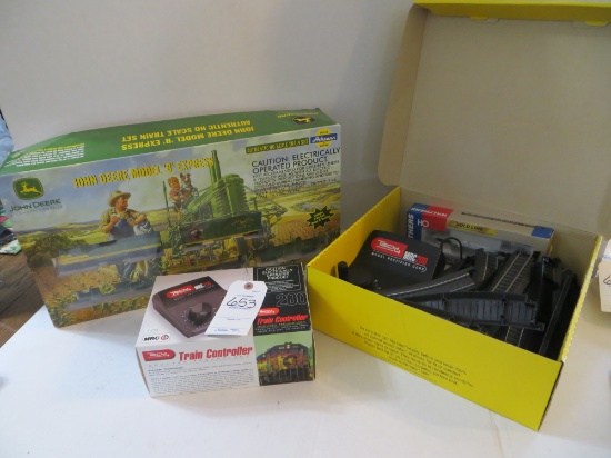 John Deere Model B express train set, 1 brand new controller, one used cont