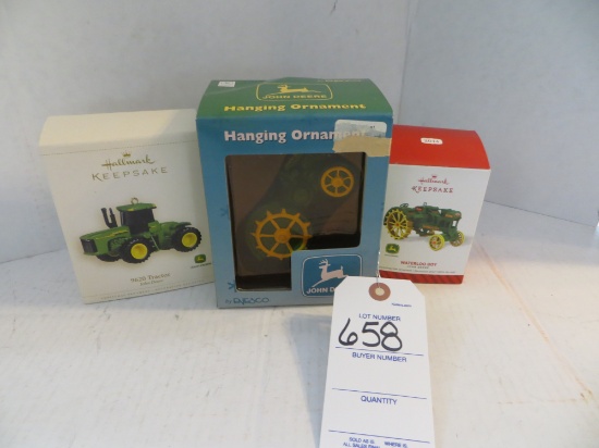 John Deere 3 Christmas ornaments