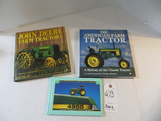 2 John Deere books and 1 tractor book