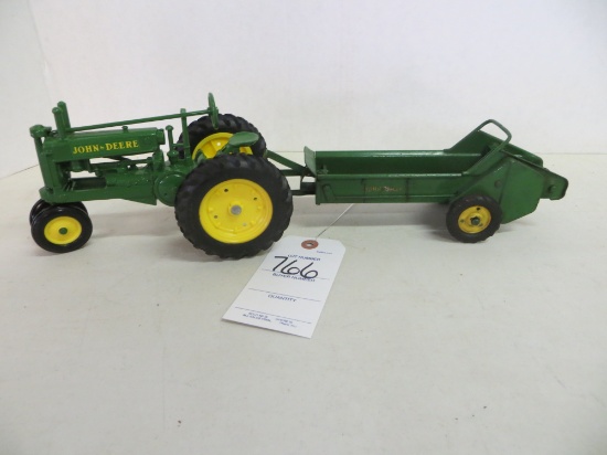 John Deere A w/ John Deere Tru Scale spreader