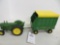 John Deere R tractor w/John Deere silage wagon