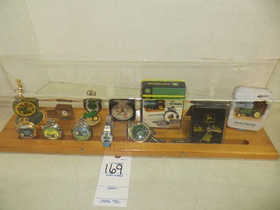 John Deere collection of pocket watch's, clocks and more, rare one of a kin