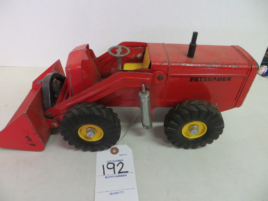 Vintage Nylint Red Pressed Steel Hough Payloader Front End Loader Tractor T
