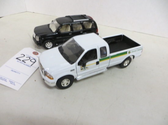 black Escalade, John Deere BTL Ford F250 pickup
