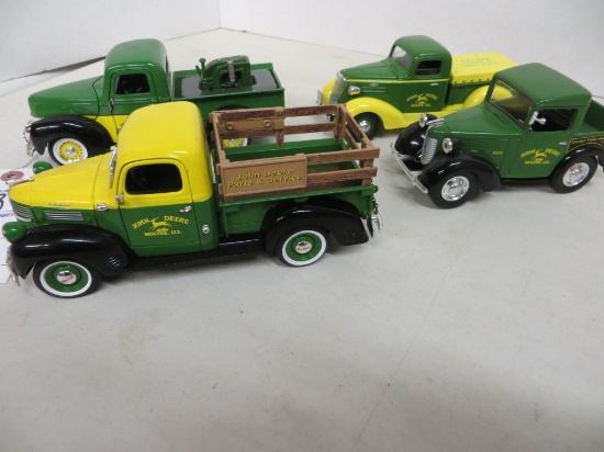 4 Vintage pick up's w/John Deere service trucks, Ford, Chevy & Dodge