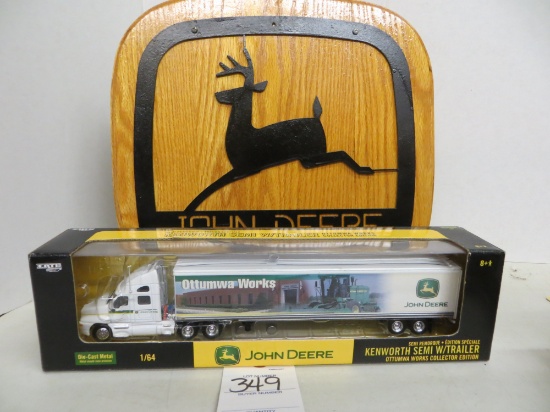 Kenworth Semi w/trailer, Ottumwa Works trailer CE, w/John Deere emblem