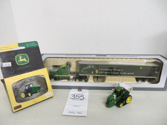John Deere semi, Rise of the Smart Machine, belt buckle, Throttle tractor