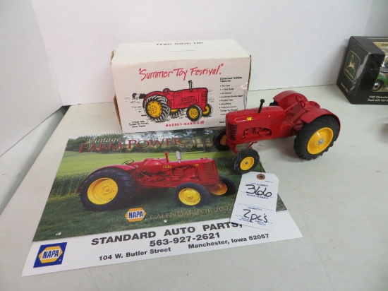 Massey Harris 101 tractor, 1990 Summer toy show, Napa Standard Auto Calenda