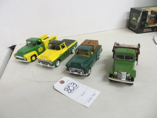 1953 Jeep w/garden supplies, 1956 Ford service truck, 1957 Chevy, 1955 Chev