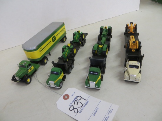 3 Mack semi's w/tractors w/White John Deere semi & trailer