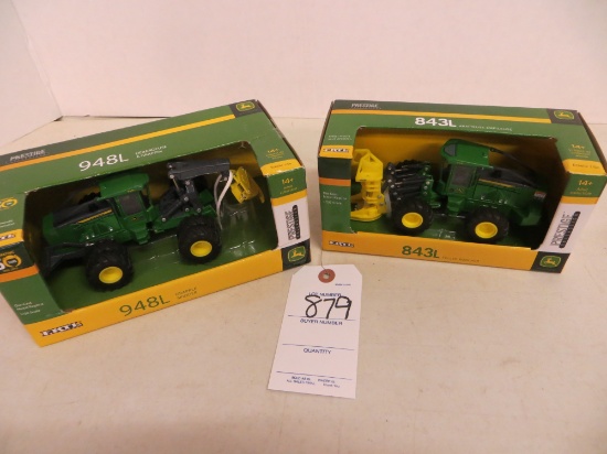 John Deere 948L grapple skidder Prestige, John Deere 843L Feller Buncher Pr