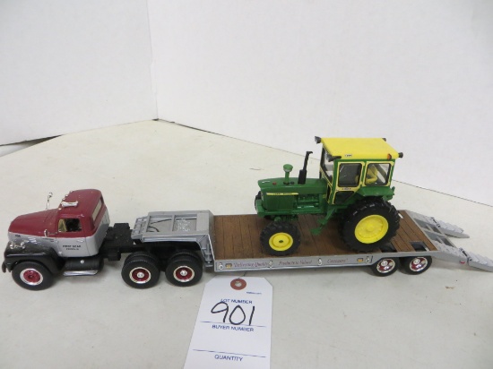 1st Gear IH #06 R200 w/trailer & John Deere 4020 w/FWD & Hiniker cab