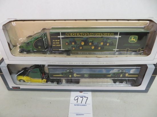 2 Spec Cast John Deere Semi's, "Legends in the Field" "Performance that End