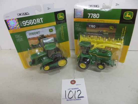 John Deere 9560RT tractor w/Self Propelled 7780 Harvester