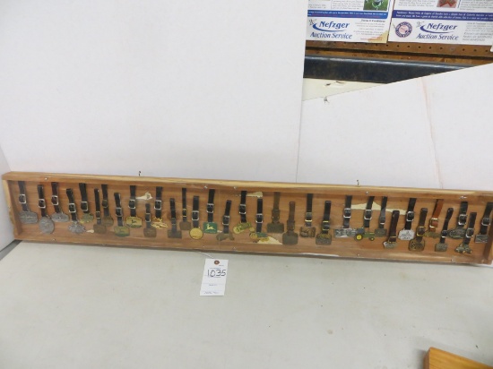 Large Collection of John Deere Phab's in display case, rare one of a kind