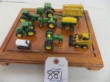 selection of John Deere tractors and implements w/skid loader