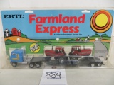 Farmland Express semi w/flat bed and 2 IH tractors