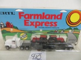 Farmland Express semi w/flat bed and 2 IH tractors