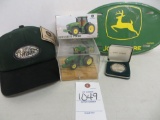 John Deere 7920 in case w/box, hat, licence plate and silver medal