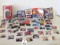 assortment of matchbox, hot wheel, racing champion cars, also some trading cards