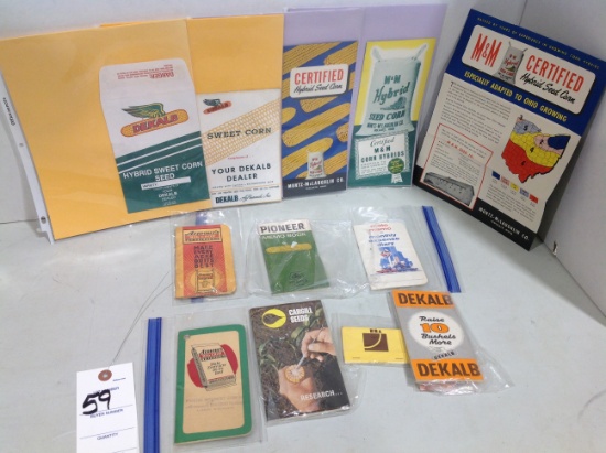 Dekalb, Pioneer, Armour's, corn books and dealers books, match's, rare