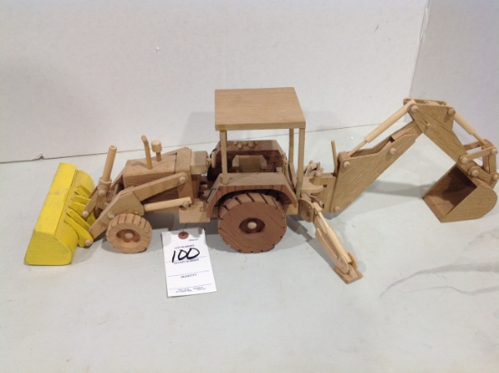 wood backhoe, with moving parts