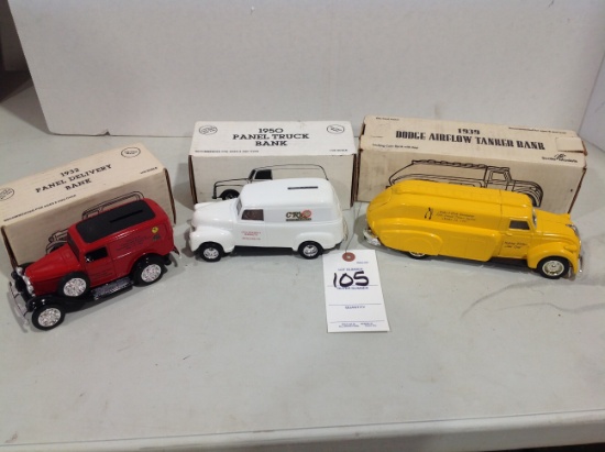 1932 delivery, 1950 panel truck, 1939 Dodge Airflow tanker, Make A Wish Foundation 1997