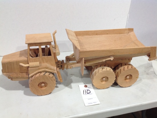 wood model dump truck also known as a rock truck or dump hauler