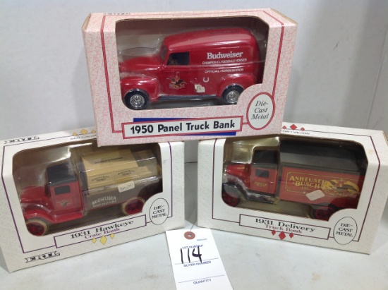 1931 Budweiser Hawkeye Bank, 1950 Budweiser Panel truck, Anheuser Busch Delivery truck