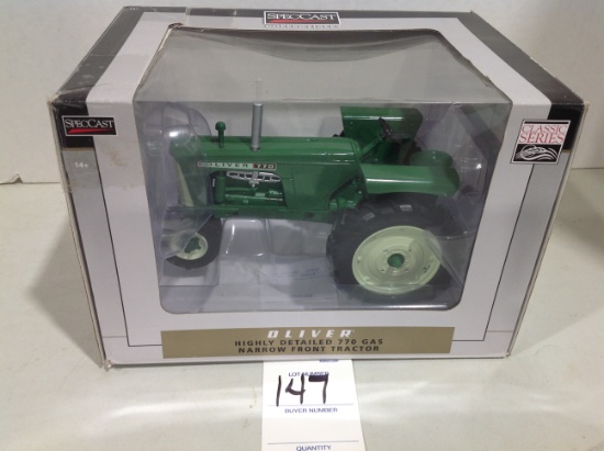 Oliver 770, Highly Detailed gas, n/f tractor, poor box