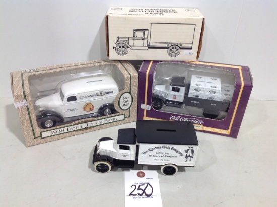 3 Quaker Oats trucks, Ertl Collectibles