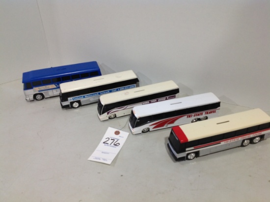 5 motor coaches, Branson, Hausman, National Motorcoach, Tri-State
