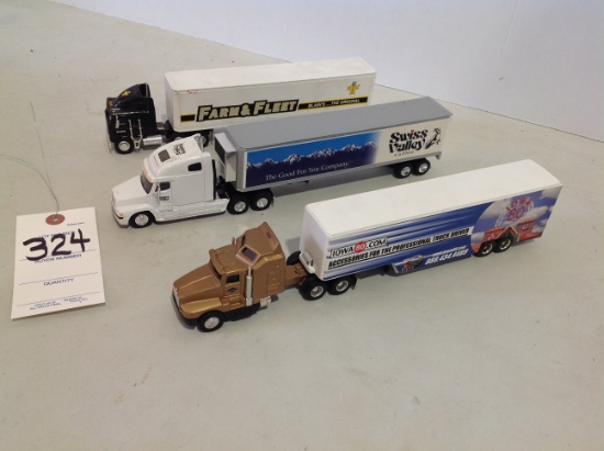 3 semi's, Farm Fleet, Swiss Valley & Iowa 80