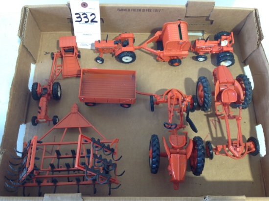 assortment of AC tractors & implements