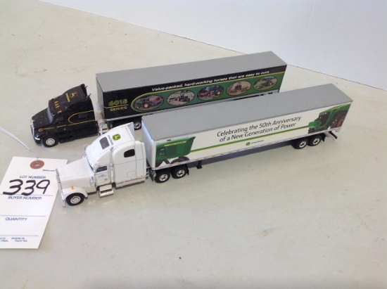 2 John Deere semi's, 6015 series, Celebrating 50 years