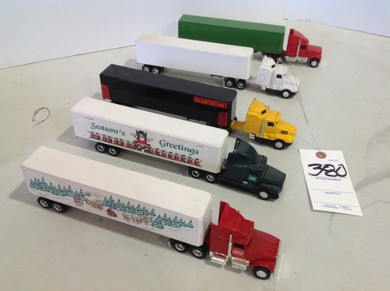 5 semi's w/van trailers