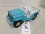 Tonka Dispatcher toy Jeep, original light blue 1960 pressed steel
