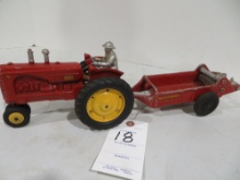 Massey Harris 44 & No 11 manure spreader by King, Highly Collectible