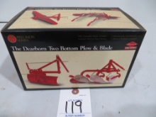 Dearborn Two Bottom Plow & blade, Precision Series #4, Ertl 1/16 scale