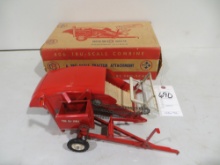 Tru Scale 406 Combine w/box, Authentic Miniature Toy, Rockford, IL, RARE 1/16