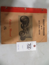 Massey Ferguson 50 Gas & Diesel tractor Owner manual, Litho
