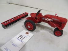 Farmall B tractor w/inline disk
