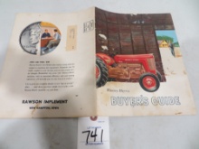 Massey Harris Buyers Guide, Rawson Implement, New Hampton, IA