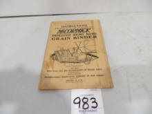 McCormick Instruction Operating manual, International Company of New Jersey