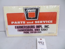 Oliver Parts and Service poster, Farmersburg, IA