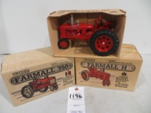 Farmall 350 & 2 Farmall H tractors, Ertl 1/16
